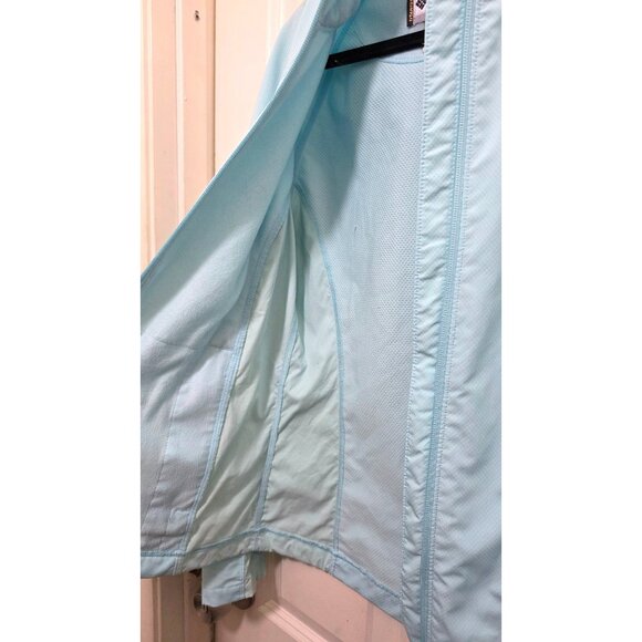 Columbia Titanium Women's Light Blue Full-Zip Hooded Jacket Pockets Size M - Picture 5 of 8